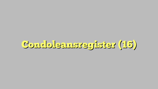 Condoleansregister (16)