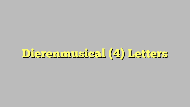 Dierenmusical (4) Letters