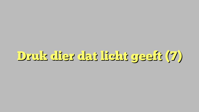 Druk dier dat licht geeft (7)