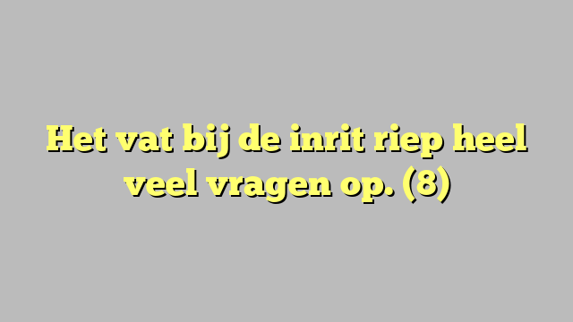 Het vat bij de inrit riep heel veel vragen op. (8)