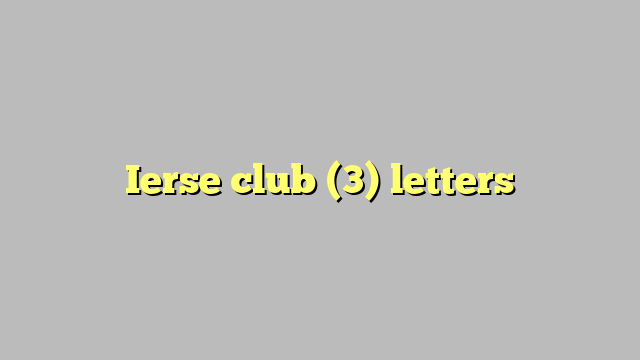 Ierse club (3) letters