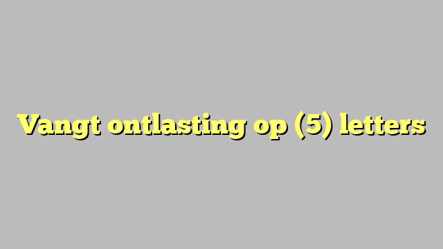 Vangt ontlasting op (5) letters