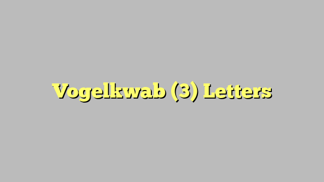 Vogelkwab (3) Letters