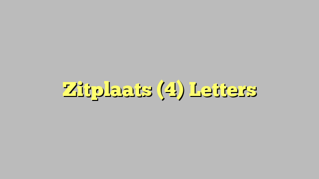 Zitplaats (4) Letters